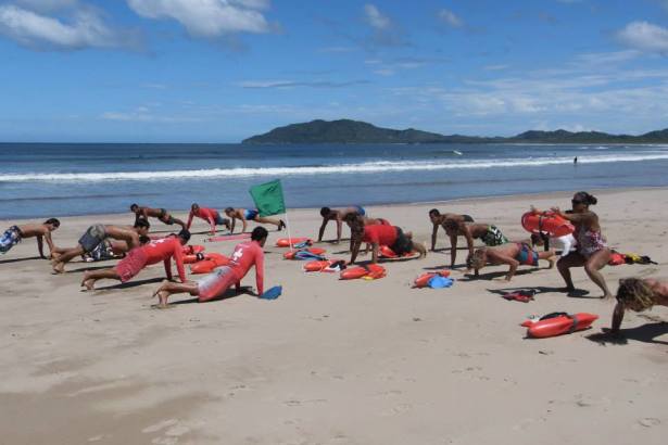 Early morning warm ups in Tamarindo Bay