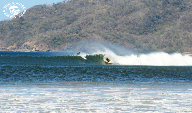 The Tamarindo River mouth enjoying the first signs of the new swell. 