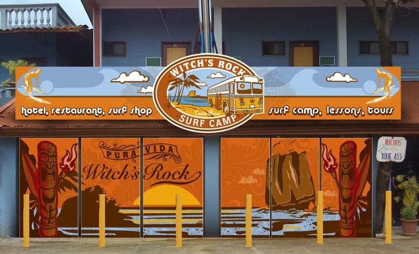 In honor of the original bus, we created this outside display that captured the old-school essence of our business. 