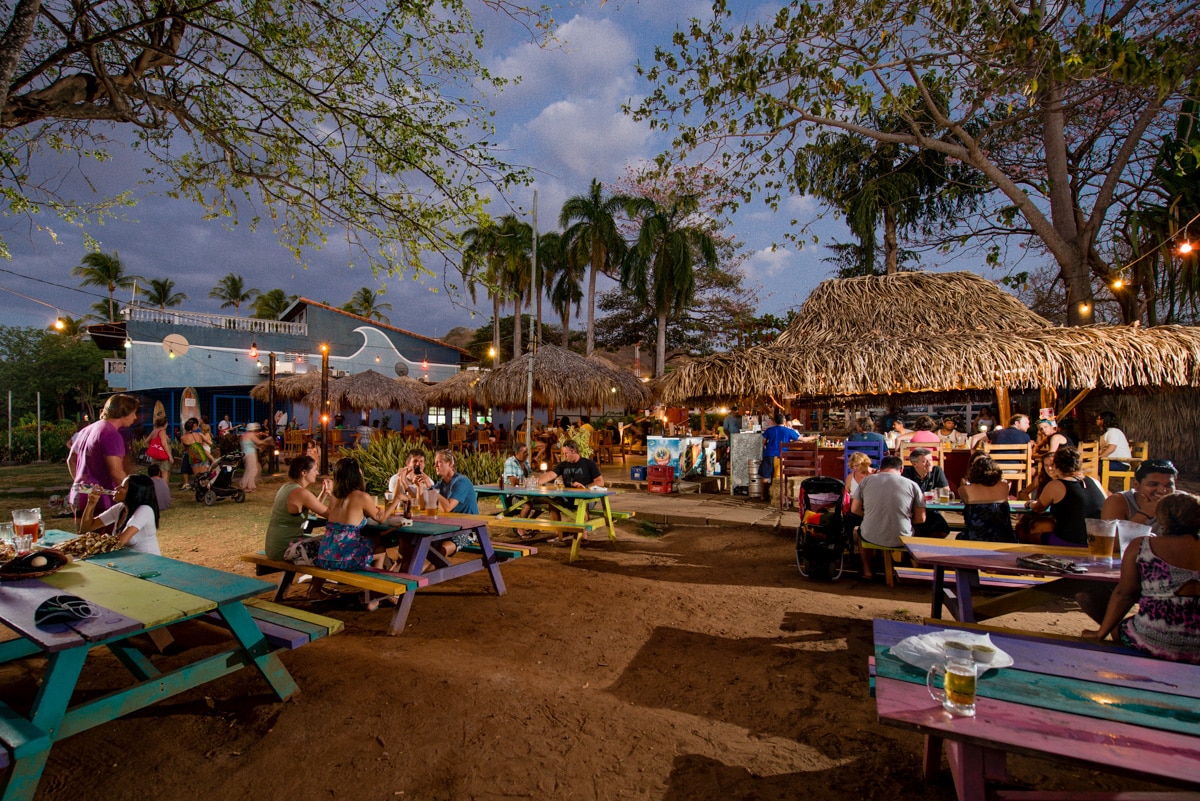Who loves El Vaquero!? This rancho-style bar was opened back in 2012 and is the BEST hangout in Tamarindo. Tasty food, Micro beers, and perfect waves right out front. Not to mention the live jams on the weekends! This is Witch's Rock's second official restaurant and offers a tasty menu and the friendliest staff in town. Straight in from the waves and right into a beer.