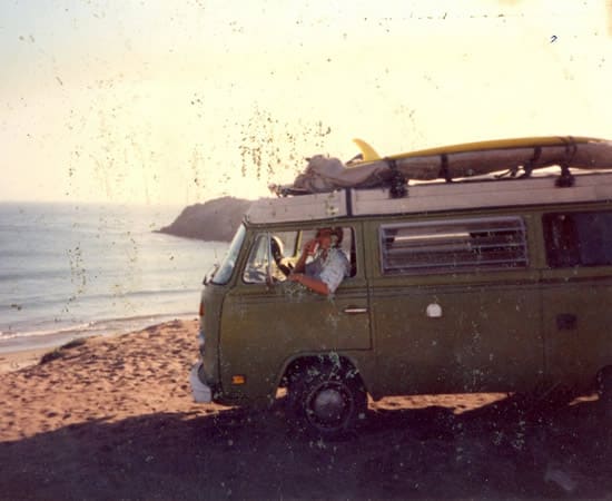 VW van in baja 1998