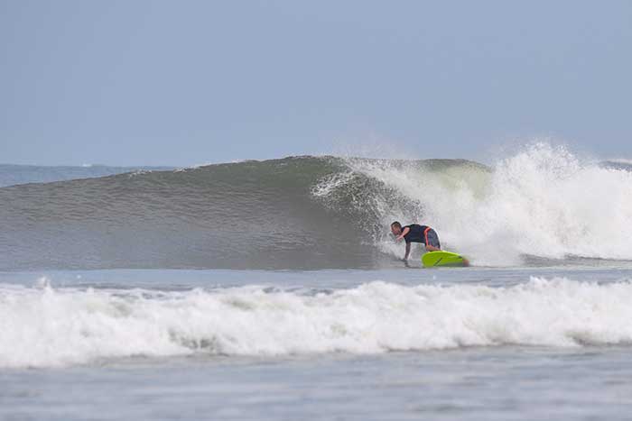 Big bottom turns at the Tamarindo Rivermouth, Costa Rica