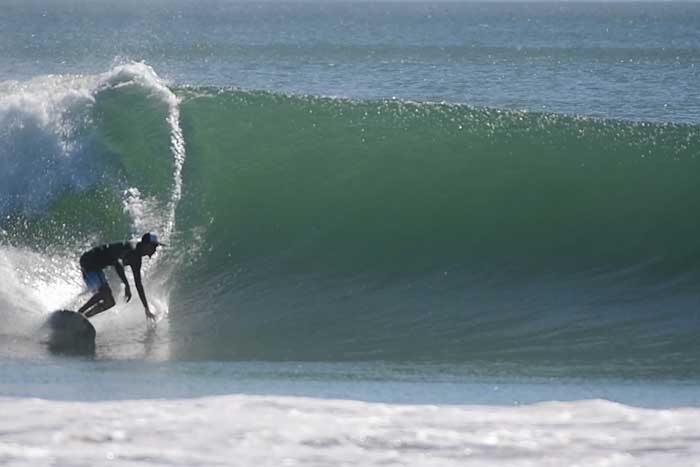 Surfing at Las Palmeras - Playa Grande, Costa Rica
