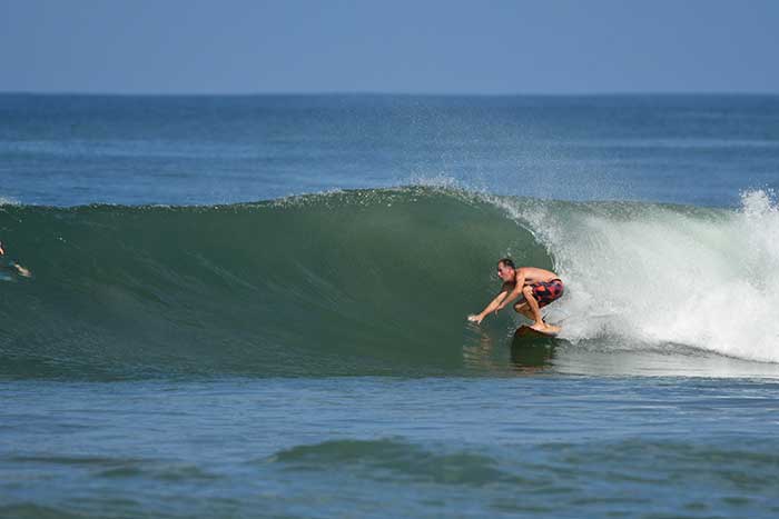 Little wave breaking right along the Tamarindo beach break