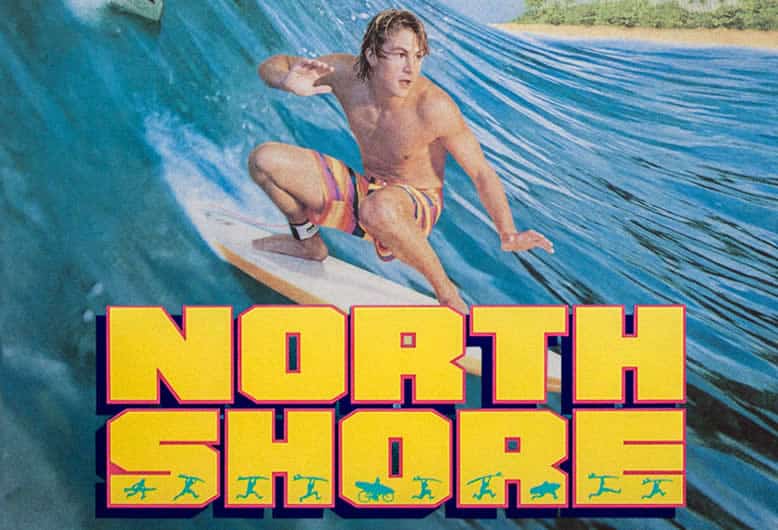 North Shore movie poster. Surfer riding a wave. Witchs Rock Surf Camp classic surf movie.