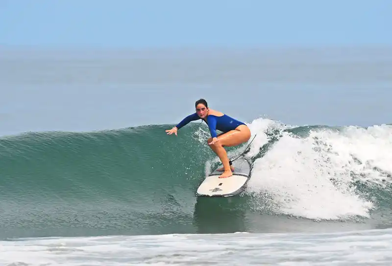 Student Learning How To Surf Beginner Surf School Tamarindo Costa Rica
