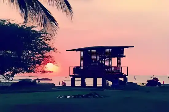 Tamarindo Lifeguard Tower At El Vaquero Restaurant Costa Rica