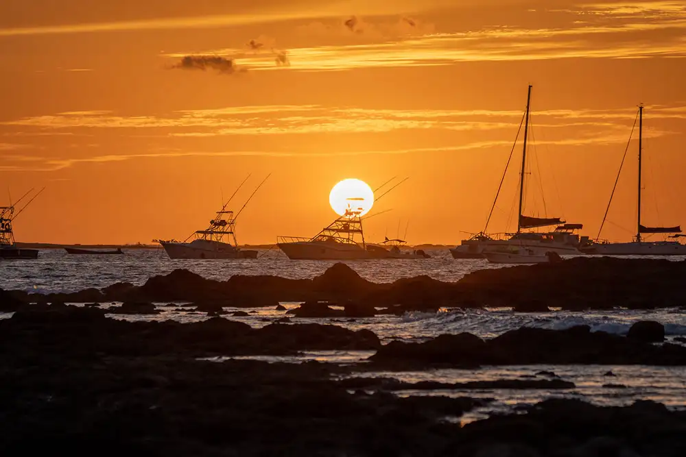 sunsets clear skies july surfing costa rica