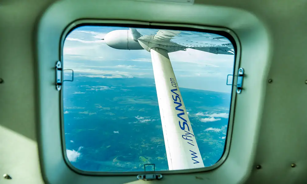 Aerial View Costa Rica Flight to Tamarindo Surf Trip